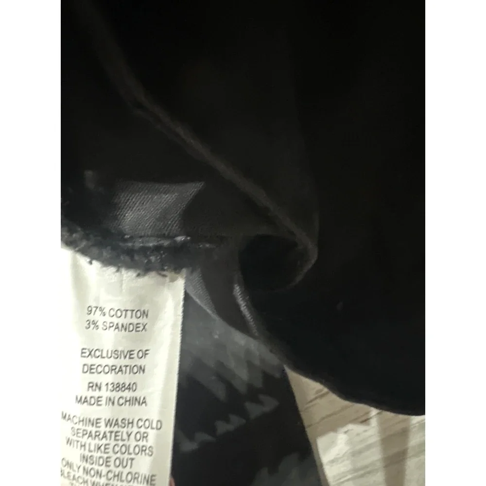 kidpik Denim Jacket Girls Large 12 Black Stretch Button Front NWT